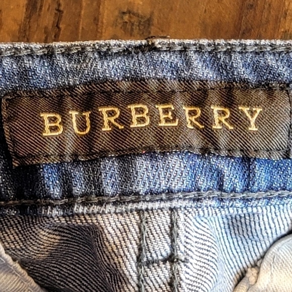 RARE Burberry Vintage Wide Leg Jean Trousers Sz 28 - Picture 7 of 10
